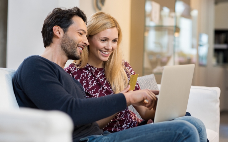 image of a couple choosing clothes